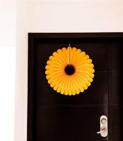 img 1 attached to 🌻 Vibrant 3-Piece Sunflower Theme Decorations: 24 inch Tissue Paper Fans for Classroom, Baby Shower, Wedding, Birthday, and More!