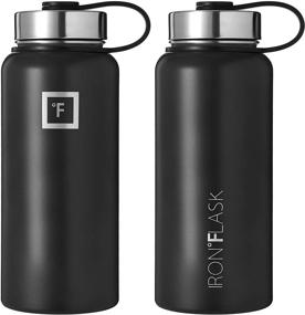 img 1 attached to 🥤 Iron Flask 32 Oz Sports Water Bottle - Leak Proof, Vacuum Insulated Stainless Steel, Includes 3 Lids (Straw Lid), Double Walled Thermo Mug, Metal Canteen