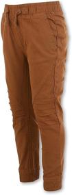 img 4 attached to ONE POINT ONE Cotton Woven Pull On Stretch Khaki Joggers for Boys - Boys Sweatpants with Side Pockets