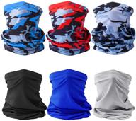 🤽 6-pack mukum sun uv protection face mask cooling neck gaiter windproof scarf dust breathable bandana for sports and outdoor activities logo