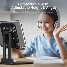 img 1 attached to 📱 TriPro Portable Tablet Stand - Adjustable Height & Angel, Wide 4.72 inches, Super Stable for Desk - Compatible with Tablets 7-15.6", iPad Pro 12.9, Portable Monitors, Surface Pro