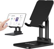 📱 tripro portable tablet stand - adjustable height & angel, wide 4.72 inches, super stable for desk - compatible with tablets 7-15.6", ipad pro 12.9, portable monitors, surface pro logo