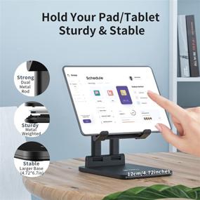 img 3 attached to 📱 TriPro Portable Tablet Stand - Adjustable Height & Angel, Wide 4.72 inches, Super Stable for Desk - Compatible with Tablets 7-15.6", iPad Pro 12.9, Portable Monitors, Surface Pro