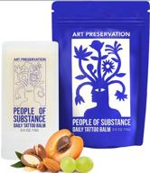 🌿 organic tattoo care: people of substance tattoo moisturizer stick - vegan aftercare with brightening & color enhancing properties - travel size balm, 0.5oz (pack of 1) logo