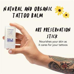 img 3 attached to 🌿 Organic Tattoo Care: People of Substance Tattoo Moisturizer Stick - Vegan Aftercare With Brightening & Color Enhancing Properties - Travel Size Balm, 0.5oz (Pack of 1)