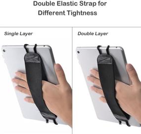 img 2 attached to 📱 TFY Security Hand Strap Holder for Tablets, iPads, e-Readers - Apple iPads, iPad 4 (iPad 2 & 3), iPad Air (iPad Air 2), iPad Mini - 9.7-inch iPad Pro - Samsung Galaxy Tab - Google Nexus and More