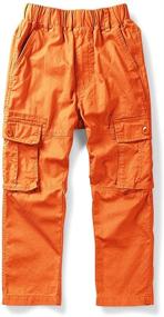 img 4 attached to Mesinsefra Cotton Multi Pockets Pull Cargo Boys' Clothing in Pants