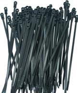 🔗 pack of 100 ct7blk-mh 7&#34; cable tie zip wraps - perfect vision satellite/cable mounting hole, black logo