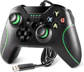 img 4 attached to YCCTEAM Wired Controller for Xbox One - Dual Vibration, Headset Jack, Trigger Buttons - Black