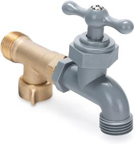 img 3 attached to Camco 90 Degree Water Faucet: Convenient RV Fresh 🚰 Water Inlet for Outdoor Use - Lightweight & Lead Free (22463)