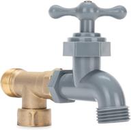 camco 90 degree water faucet: convenient rv fresh 🚰 water inlet for outdoor use - lightweight & lead free (22463) logo