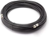 📺 high-quality 100ft black rg6 coaxial cable with connectors - perfect for tv, antenna, and satellite signals logo