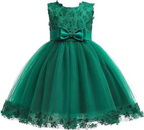 img 4 attached to Weileenice Girls' Christmas Dresses with Bowknot for Ages 6-7, Kids' Clothing