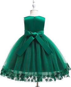 img 2 attached to Weileenice Girls' Christmas Dresses with Bowknot for Ages 6-7, Kids' Clothing