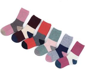 img 3 attached to 🧦 6 Pack Boys Wool Socks: Winter Warmth for Kids, Thermal Crew Socks
