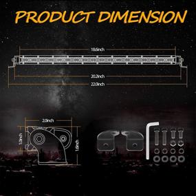 img 3 attached to 🚦 Niwaker Chase Light Bar: 20-дюймовая задняя светодиодная стробоскопическая панель со светодиодной полосой сигнала поворота и торможения для UTV ATV Polaris RZR 4x4 Truck Jeep Off Road - красный янтарный белый.