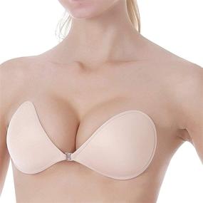 img 1 attached to 👙 MITALOO Push Up Strapless Self Adhesive Plunge Bra: The Ultimate Invisible Backless Sticky Bra for Alluring Confidence