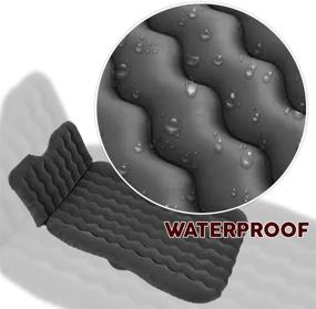 img 2 attached to Зона Технолоджи Кар Пневматический Надувной Матрас сиденья сзади – Набор насосов | Премиум качество для отдыха и кемпинга | Спальный надувной матрас сиденья в автомобиле | Надувной матрас с 2 воздушными подушками