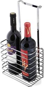 img 3 attached to 🚪 YBM HOME Multipurpose Over The Door Storage Basket Caddy - Organize and Store Kitchen Items, Wine Bottles, Bathroom Essentials, Cleaning Supplies - 2-Pack Chrome 2217
