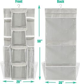 img 3 attached to 🎁 Premium Double-Sided Hanging Gift Wrap Organizer Storage Pockets by Simple Houseware, (Set of 1)
