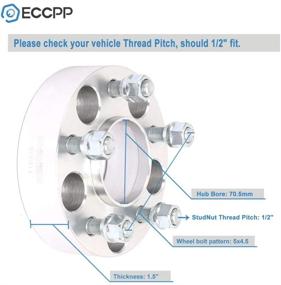 img 3 attached to 🔧 ECCPP 5X114.3 Хабцентрические дистанционные колеса 1.5" 5x4.5 to 5x4.5 5x114.3mm to 5x114.3mm Совместимы с Ford Explorer Sport Trac Mustang Lincoln Aviator (1/2"x20 4X Серебристый Хабцентрический)