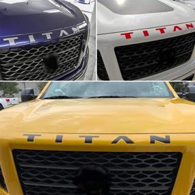 img 1 attached to SF Sales USA - Matte Black Grille 🔠 Letters for Titan 2016-2019 - Front Inserts, No Decals