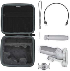 img 4 attached to 🧳 Aboom Travel Case for DJI OM 4/Osmo Mobile 3 - Drop-Proof, Sturdy, Durable, Fits Tripod & Accessories