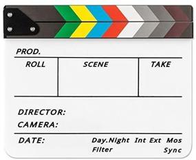 img 1 attached to 🎬 Premium Sedremm Dry Erase Director's Film Movie Clapperboard Slate 10x12in/24.5x30cm - Ideal for Film TV Moviecuts & Action Scenes, Black