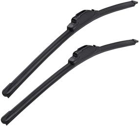 img 4 attached to 🌧️ Mikkuppa 24" + 20" Front Windshield Wiper Blades - Premium Quality for Superior Performance in All Weather Conditions - Original Equipment Replacement (Pack of 2)