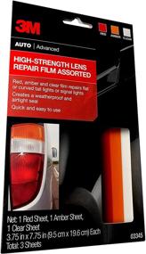 img 3 attached to 🚗 1 Red, 1 Amber, 1 Clear: 3M Auto High-Strength Lens Repair Film, Assorted Sheets
