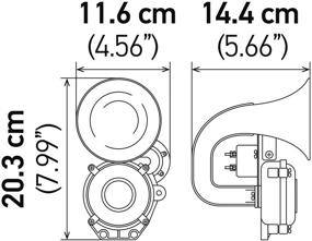 img 1 attached to 📢 Hella 013410011 Black 12/24V Air BX Horn Kit - 1-Tone