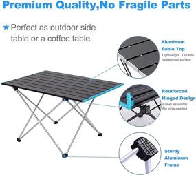 img 3 attached to 🏕️ ORISCONCA-Portable Camping Table: Ultralight Aluminum, Ideal for Camping, Picnic, BBQ, Beach, Fishing, Hiking & Holiday Parties (Small)