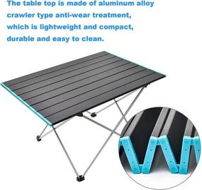 img 2 attached to 🏕️ ORISCONCA-Portable Camping Table: Ultralight Aluminum, Ideal for Camping, Picnic, BBQ, Beach, Fishing, Hiking & Holiday Parties (Small)