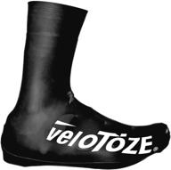 2.0 waterproof windproof overshoes for road cycling shoes - velotoze tall shoe cover for safer bike rides in rainy, cold weather. bright colors enhance road biking trips logo