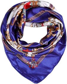 img 3 attached to Sanlin Square Scarf Hand Mulberry Pattern Women's Accessories for Scarves & Wraps