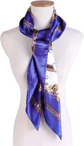 img 1 attached to Sanlin Square Scarf Hand Mulberry Pattern Women's Accessories for Scarves & Wraps