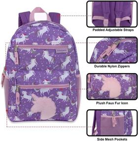 img 2 attached to 🦄 Unicorn Backpacks with Multiple Pockets and Applique Detail