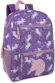 img 4 attached to 🦄 Unicorn Backpacks with Multiple Pockets and Applique Detail