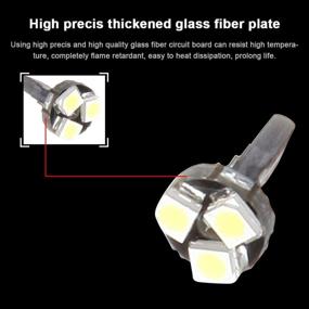 img 2 attached to 💡 cciyu Pack of 20 White T5 37 73 74 Wedge 3-SMD LED Light Bulbs for Speedometer Gauge Cluster