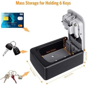 img 1 attached to 🔒 Secure Wall Mounted Key Lock Box: Weatherproof 4 Digit Combination for Realtors, Garage & Spare Keys - Grey