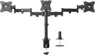 🖥️ vivo triple monitor mount, adjustable heavy duty articulating stand for 3 lcd screens up to 24 inches - stand-v003m logo