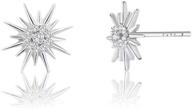 💎 sterling silver star of david stud earrings with cz - jewelry gifts for women, teens, and girls logo