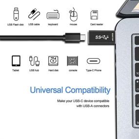 img 1 attached to 🔌 Electop Обновленный адаптер USB 3.1 GEN 2 мужской разъем - женский разъем Type-C (2 штуки) - двусторонняя зарядка и передача данных с пропускной способностью 10 Гбит/с, конвертер USB A в USB C 3.1 (черный)