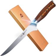 🔪 7 inch tuo boning knife - razor sharp fillet knife - high carbon german stainless steel kitchen cutlery - pakkawood handle - luxurious gift box included - fiery phoenix series logo