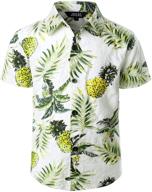 🌺 vibrant floral button hawaiian boys' clothing - jogal collection for stylish tops, tees & shirts logo