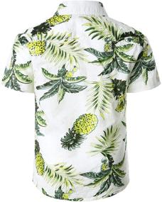 img 3 attached to 🌺 Vibrant Floral Button Hawaiian Boys' Clothing - JOGAL Collection for Stylish Tops, Tees & Shirts