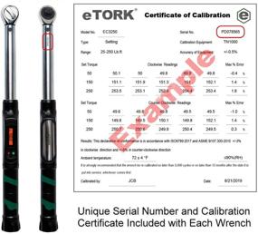 img 2 attached to eTORK 3/8-Inch Drive Electronic Torque Wrench | Click Style | 10-100 ft.-lb./13.6-135.6 N.m