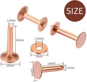 img 3 attached to 🛠️ Stainless Steel Setter Tool for DIY Leather Craft Making - Red Copper Rivet Fastener Install Set with Burr and Hole Punch Cutter; Ideal for Belts, Wallets, Collars, and other Leather Products