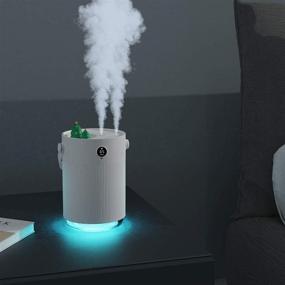 img 1 attached to 🌬️ AmuseNd 1L Ultrasonic Cool Mist USB Humidifier for Bedroom - Auto Shut-Off, Humidity Display, 3 Mist Modes - Quiet Humidifier for Bedside, Home, Baby Room, Office