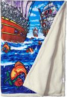 🌈 liquid blue grateful dead ship of fools warm coral fleece throw blanket for men, multicolor, size 50" x 60 logo